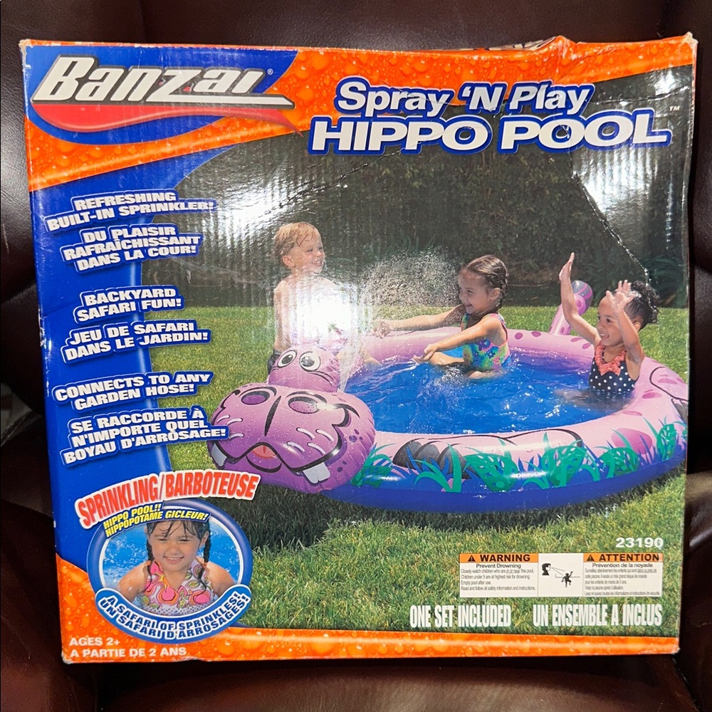 Banzai Spray ‘N Play Hippo Pool